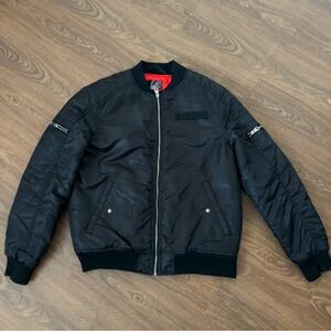 Black bomber jacket